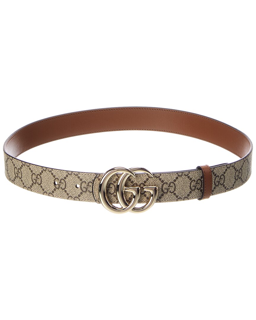 Gucci Gg Reversible Leather Belt In Pattern