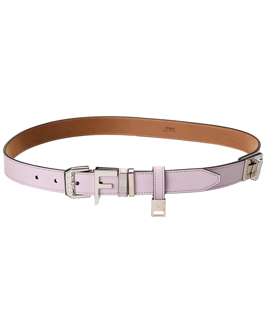 Shop Fendi Leather Belt In Pink