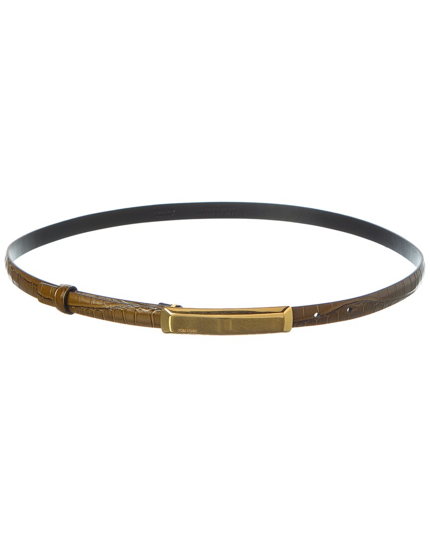 Tom Ford Leather Belt In Brown