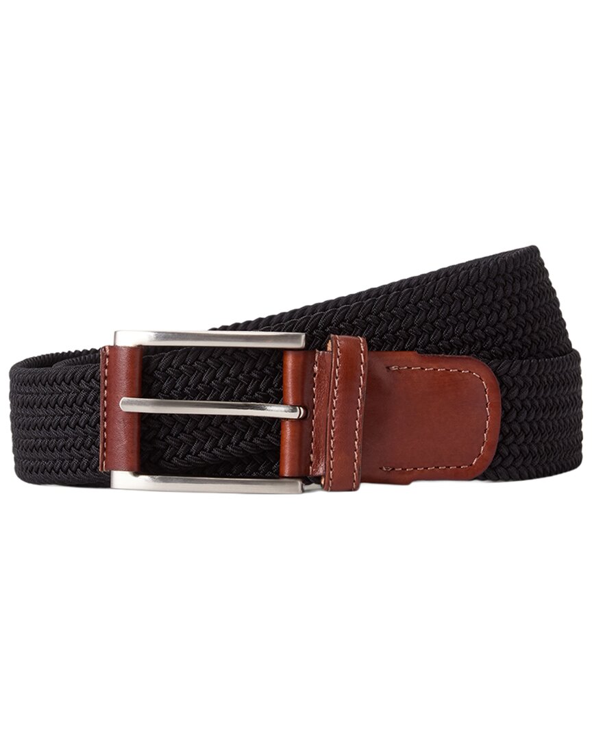 Robert Talbott Stretch Nylon Garfield Belt In Black