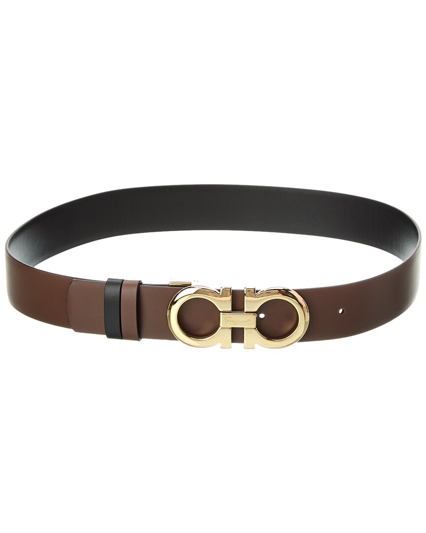 FERRAGAMO FERRAGAMO GANCINI REVERSIBLE & ADJUSTABLE LEATHER BELT