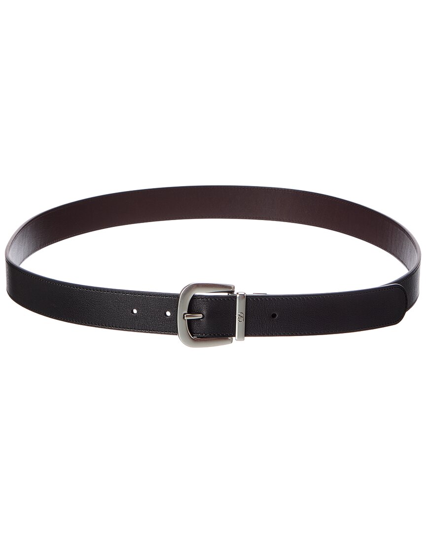 Valentino Black Reversible Leather Belt