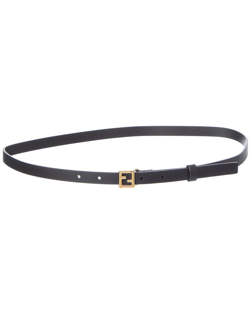 Fendi Ff Leather Belt In Black