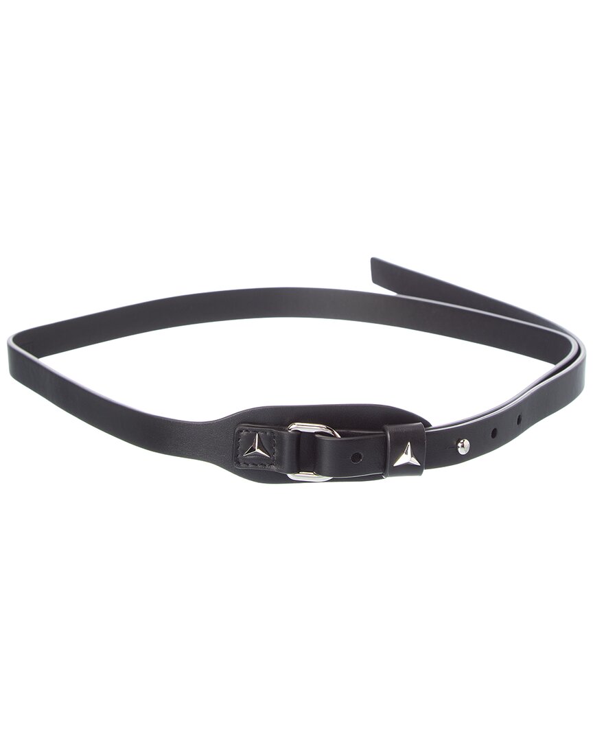 Fendi Cuneo Leather Belt In Black