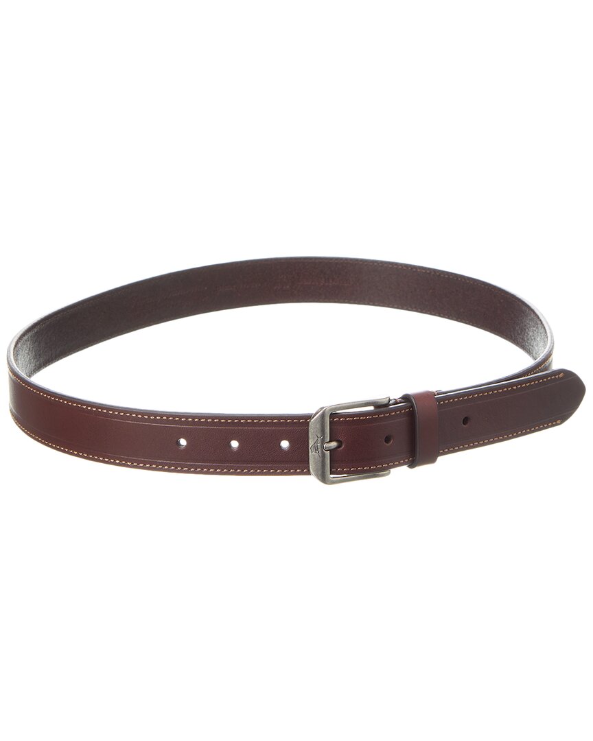 Tommy Bahama Men's Casual Embossed Edge Leather Belt In Brown