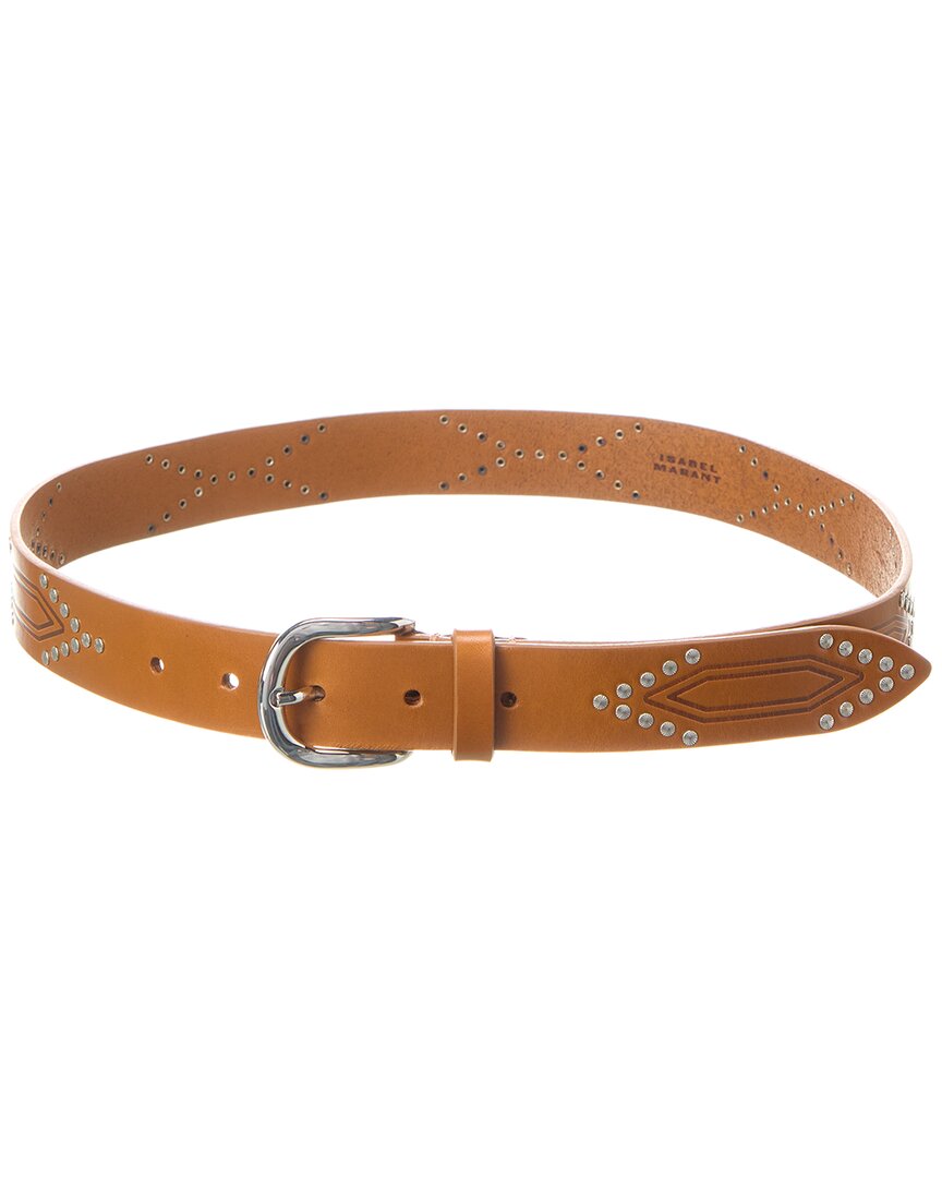 Shop Isabel Marant Telly Leather Belt In Brown
