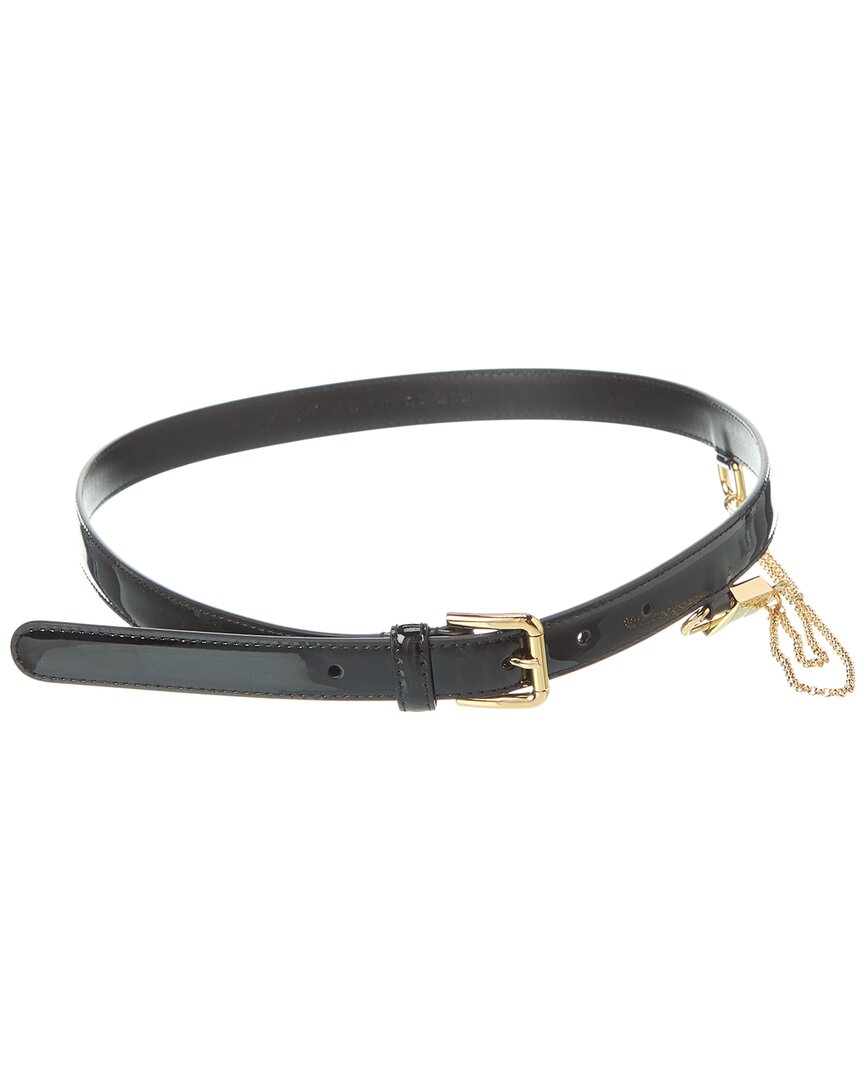 Shop Dolce & Gabbana Chain Leather Belt In Black