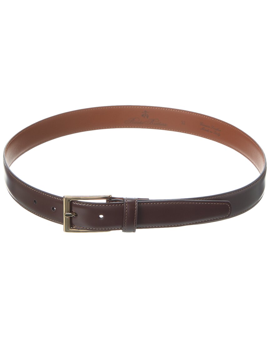 Shop Brooks Brothers Leather Belt In Red