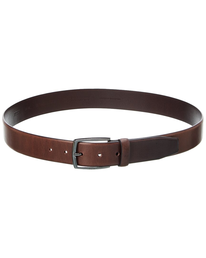 Hugo Boss Celie Leather Belt In Brown