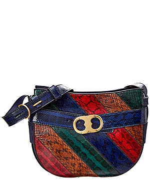 Tory Burch Gemini Link Snakeskin Crossbody from Gilt - Styhunt