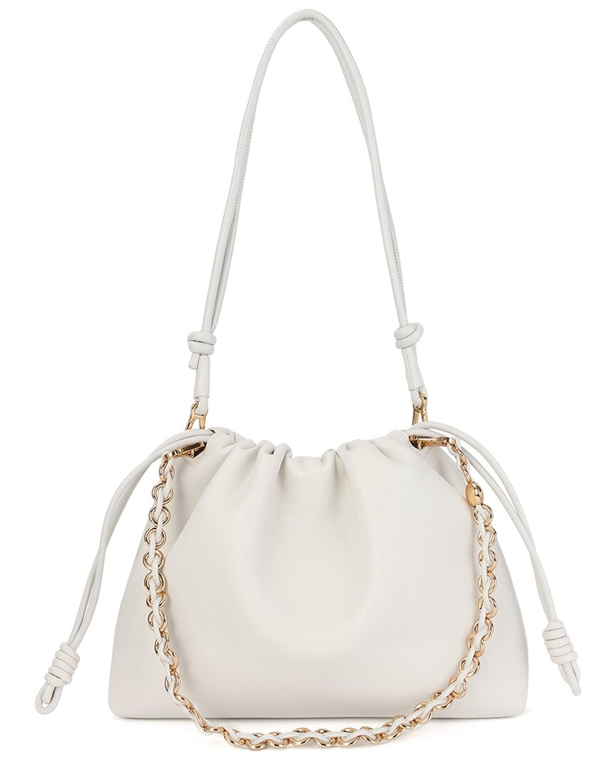TIFFANY & FRED PARIS TIFFANY & FRED PARIS ELEGANT CHAIN STRAP DRAWSTRING LEATHER TOTE