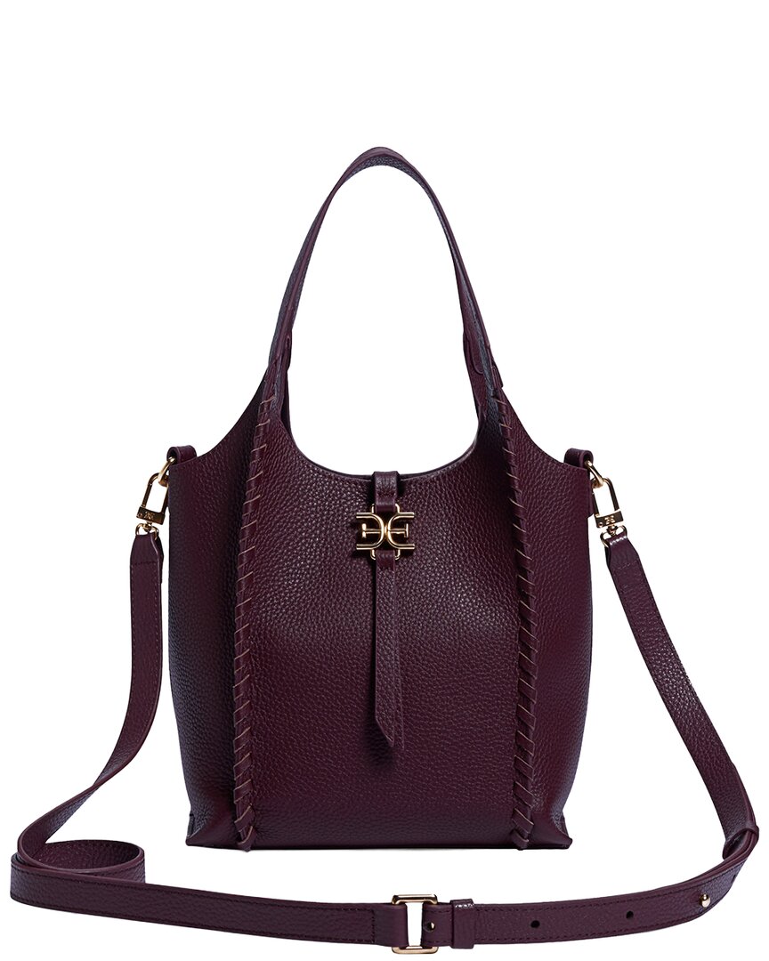 Sam Edelman Sylvia Mini Leather Crossbody In Purple