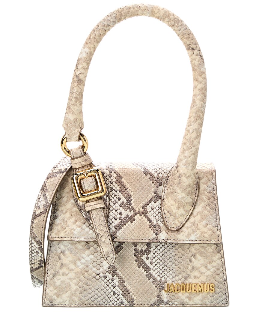 Jacquemus Beige Les Sculptures 'le Chiquito Moyen Boucle' Bag In White