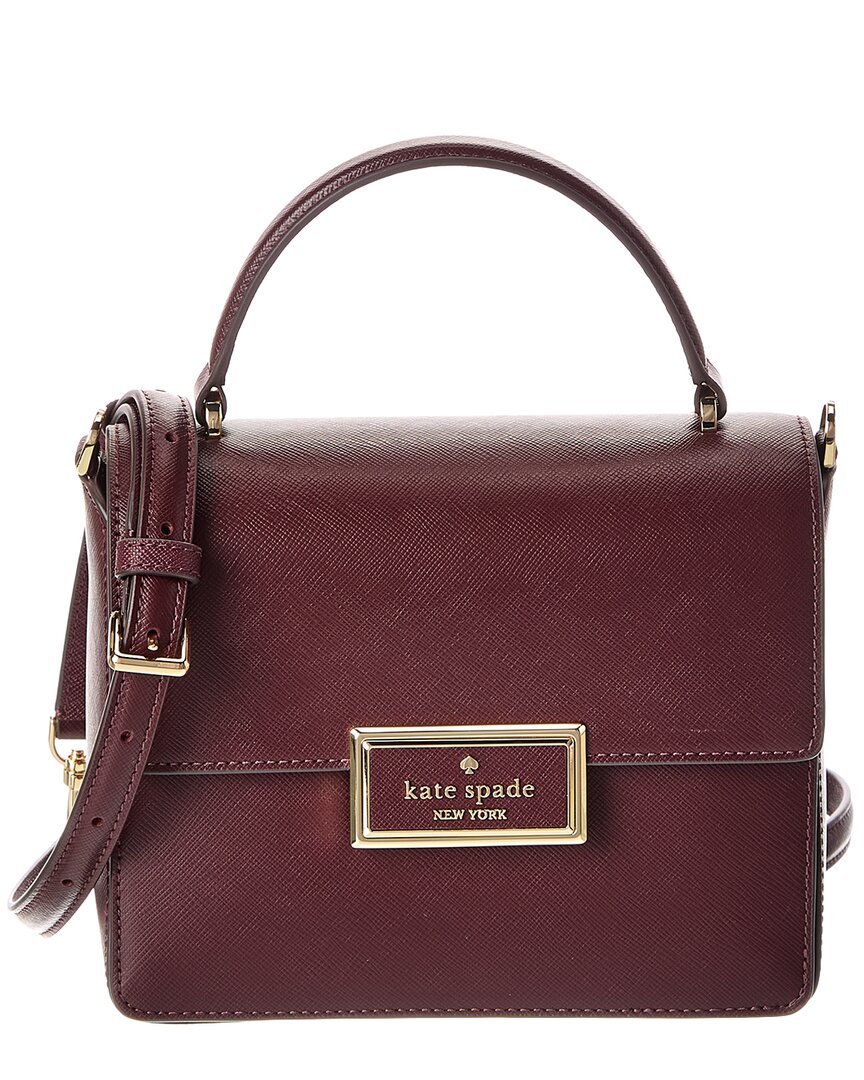 Kate Spade New York Reegan Small Top Handle Leather Crossbody In Burgundy