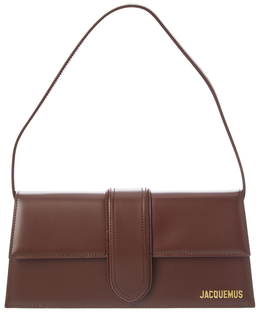 Jacquemus Le Bambino Long Leather Shoulder Bag In Brown