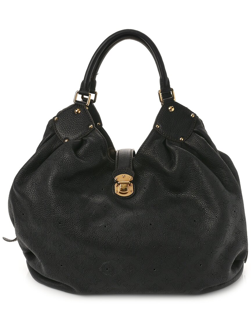 Pre-owned Louis Vuitton Black Coated Canvas Mahina (authentic )