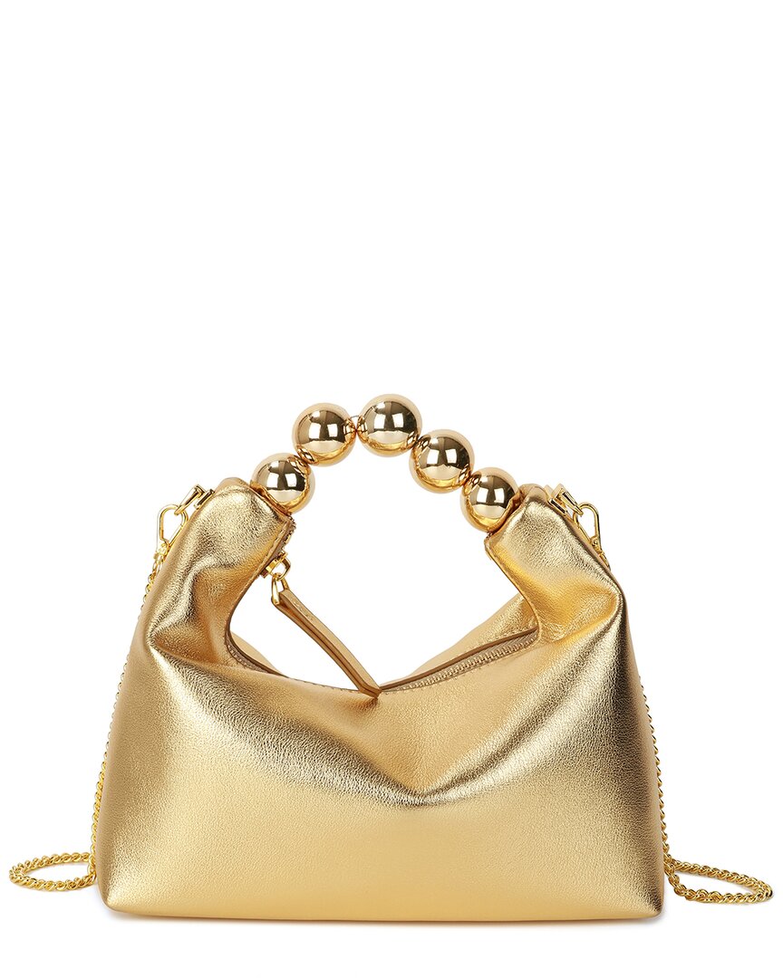TIFFANY & FRED PARIS TIFFANY & FRED PARIS SMOOTH METALLIC LEATHER TOP-HANDLE CROSSBODY