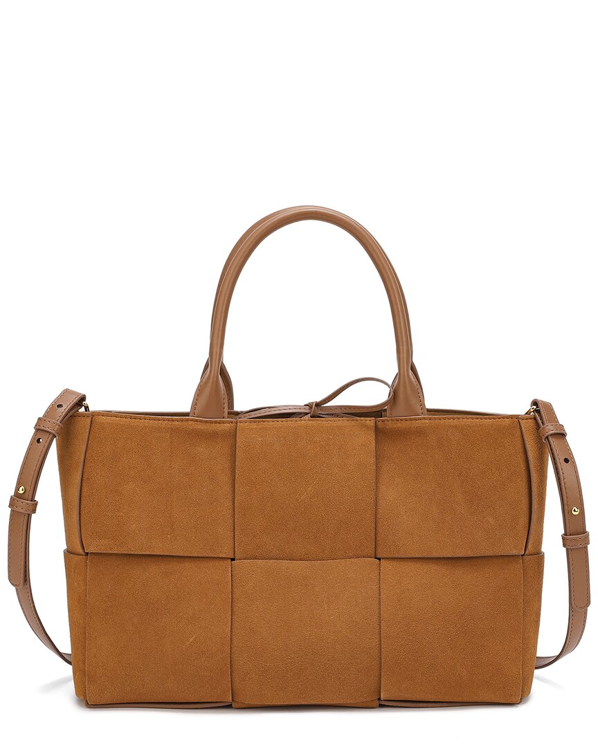Tiffany & Fred Paris Genuine Leather Tote In Brown