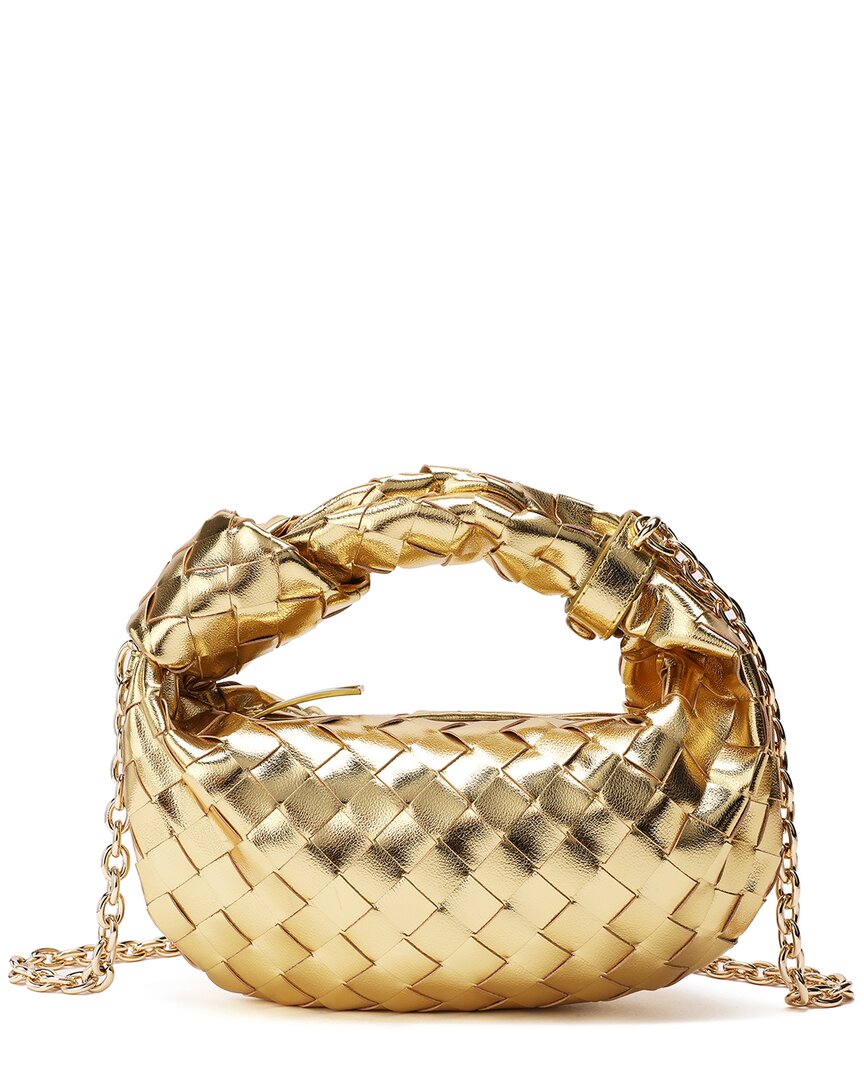 TIFFANY & FRED TIFFANY & FRED WOVEN LEATHER KNOT HANDLE CROSSBODY