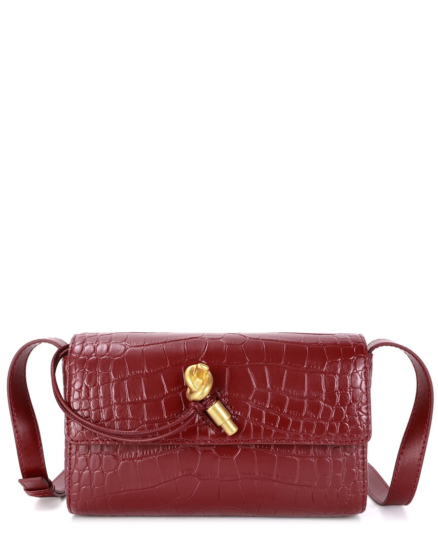 TIFFANY & FRED PARIS TIFFANY & FRED PARIS CROC-EMBOSSED LEATHER CROSSBODY