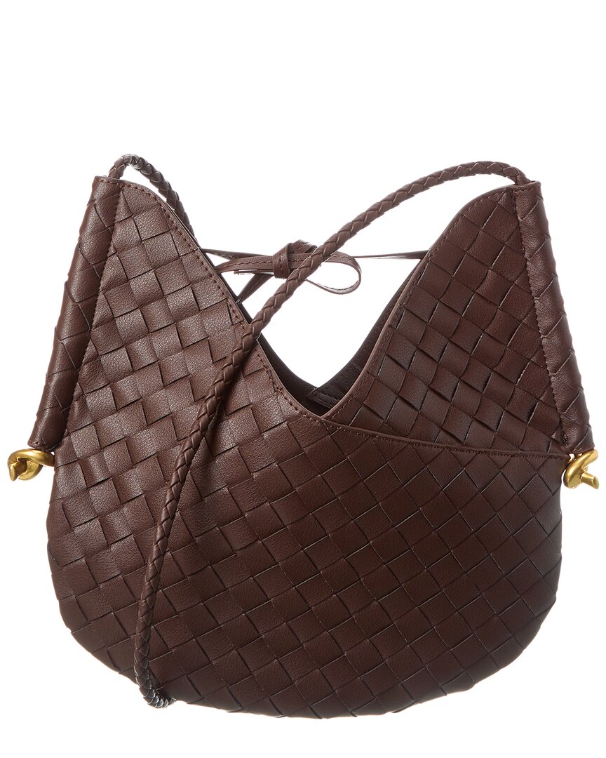 Tiffany & Fred Paris Woven Leather Shoulder Bag In Brown | ModeSens