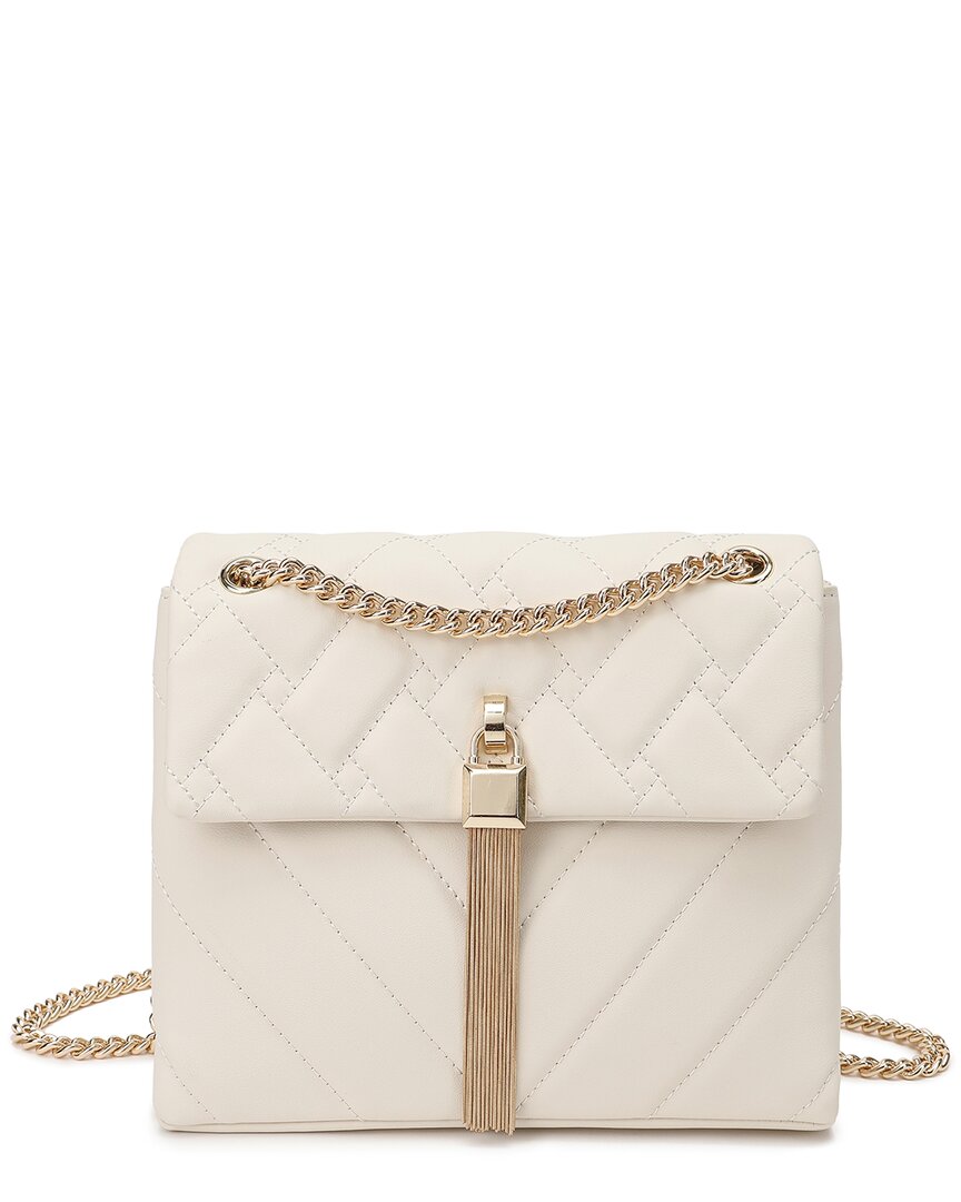 Tiffany & Fred Quilted Leather Tassel Crossbody In Gold