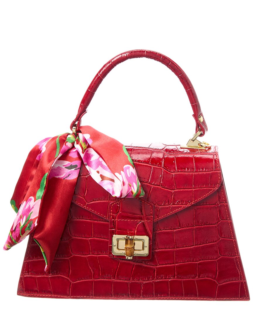 Persaman New York Leather Tote In Burgundy