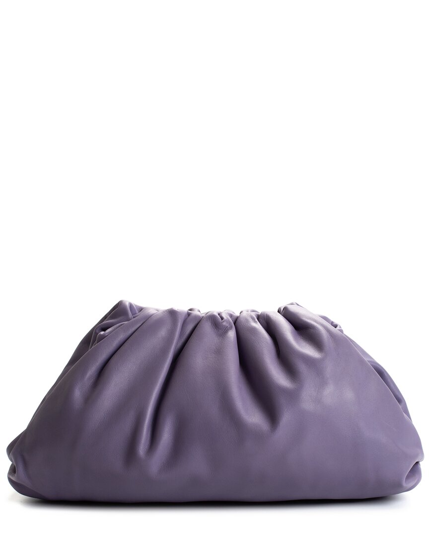 Shop Bottega Veneta Purple Leather The Pouch Bag (authentic Pre-loved)