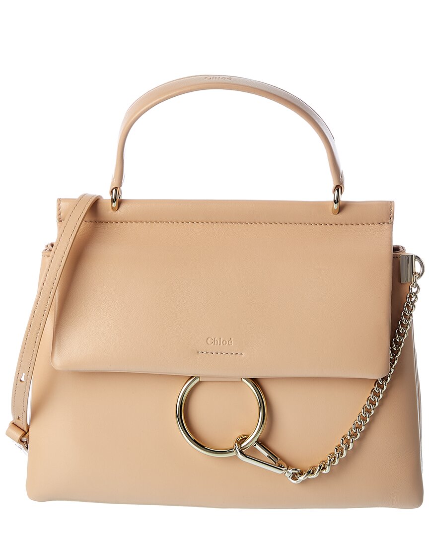 Shop Chloé Faye Medium Leather Shoulder Bag