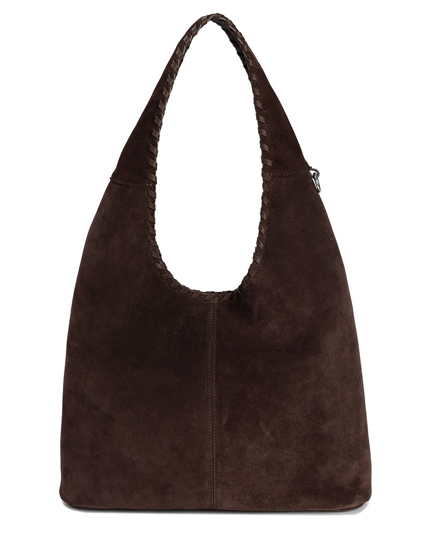 Tiffany & Fred Paris Suede Hobo Bag In Brown