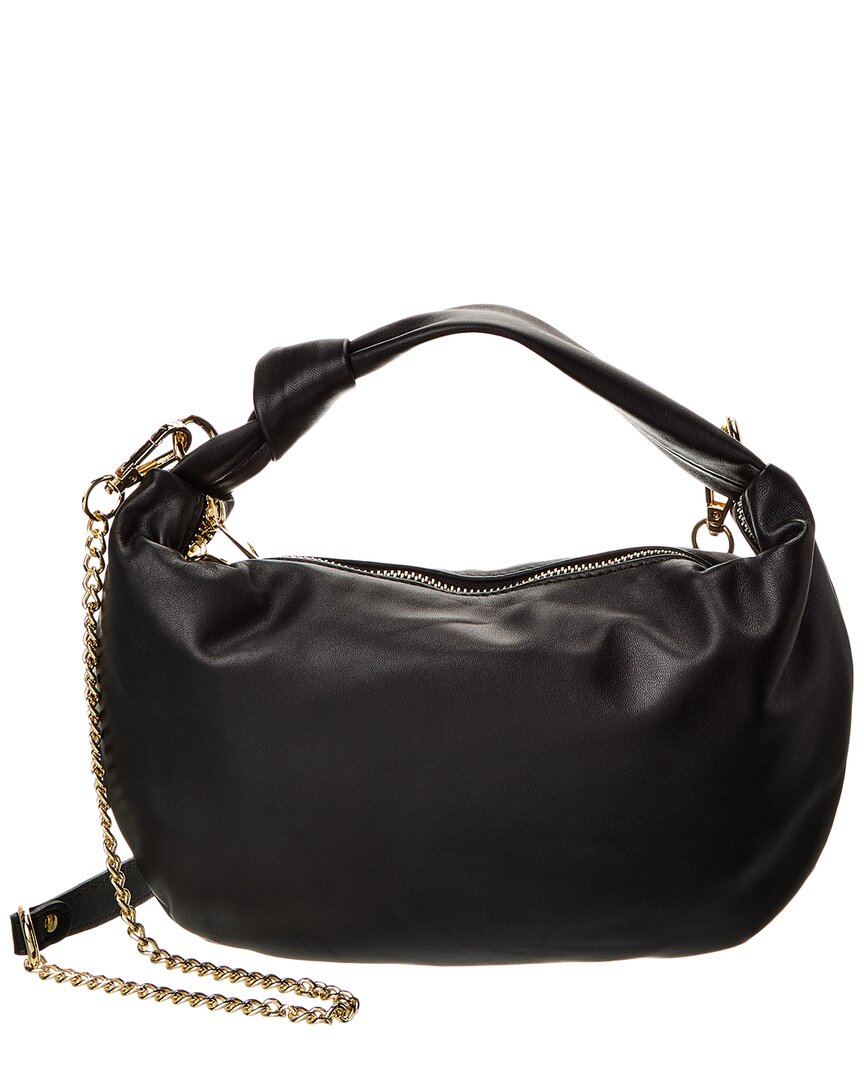 Shop Persaman New York Clemence Leather Shoulder Bag In Black