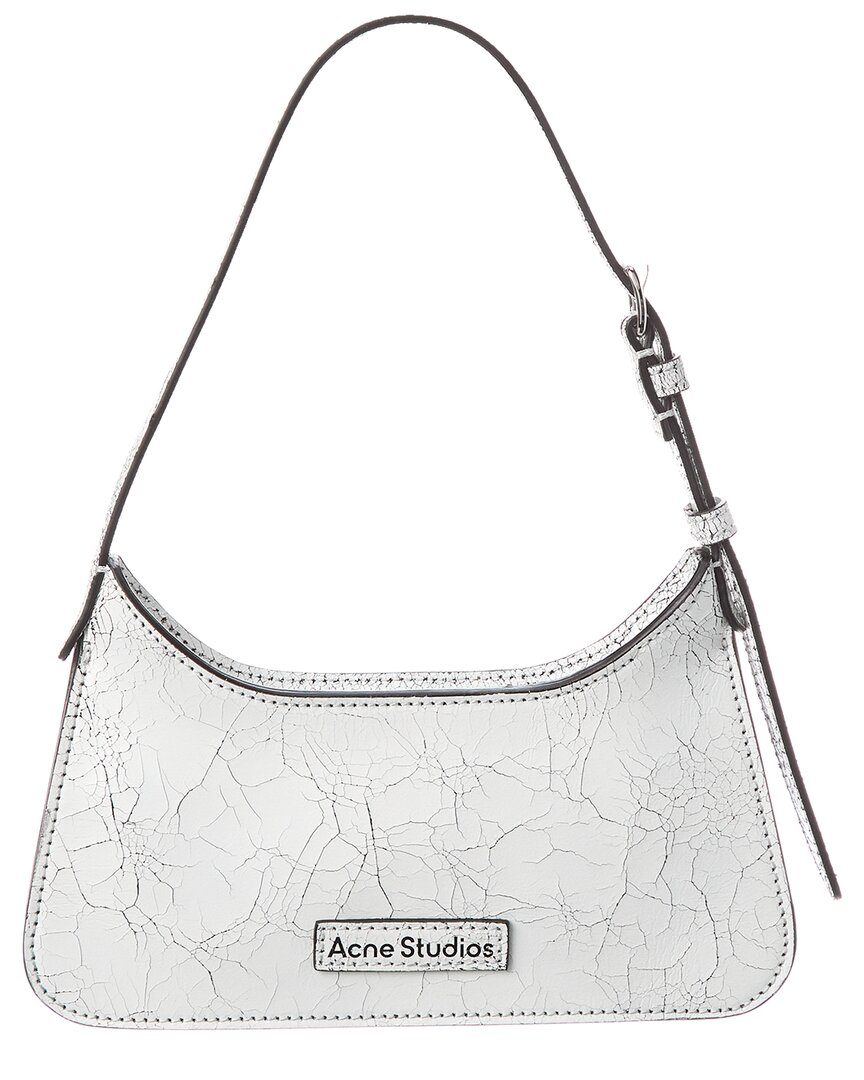 Acne Studios Platt Micro Leather Shoulder Bag In White