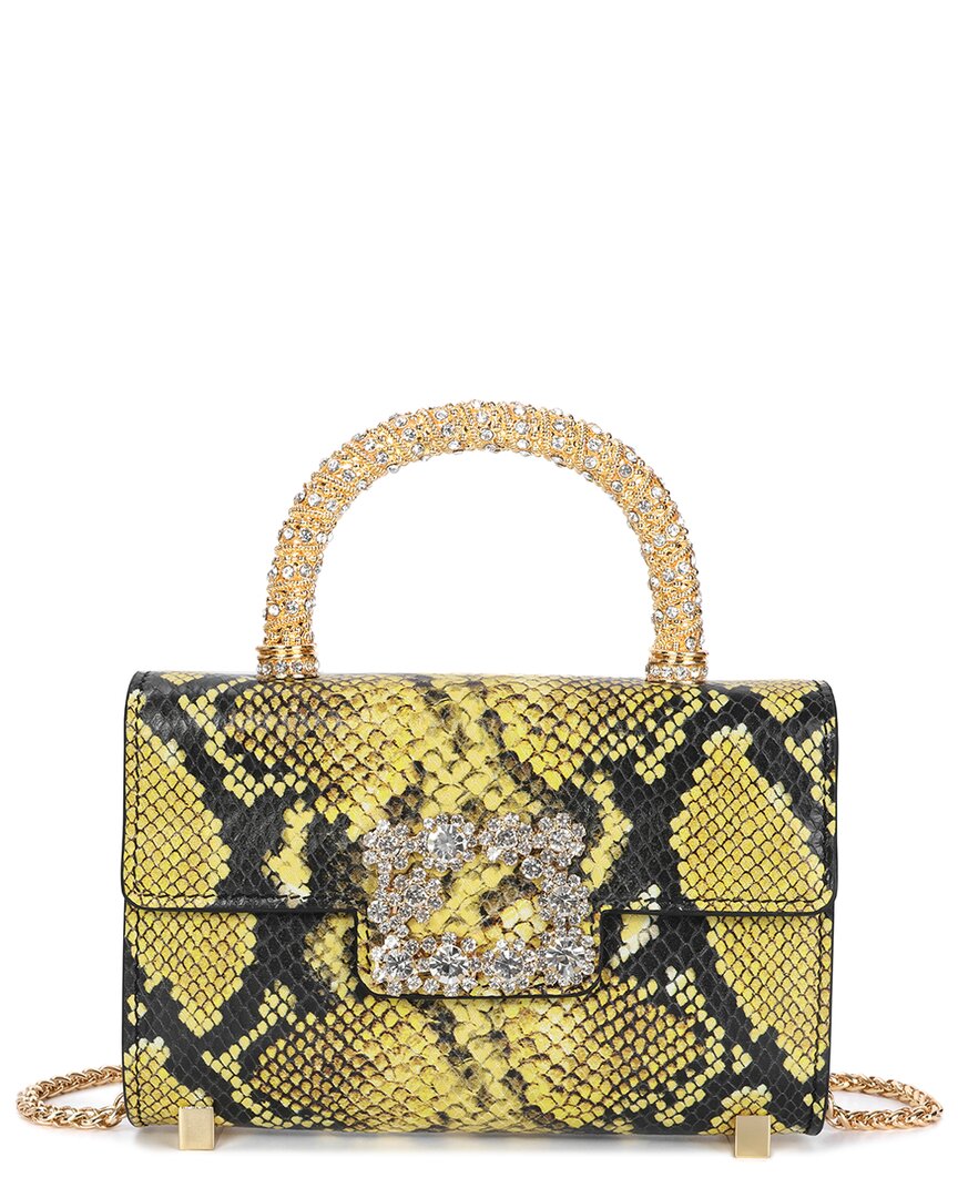 Tiffany & Fred Paris Snake-Embossed Leather Top Handle Bag