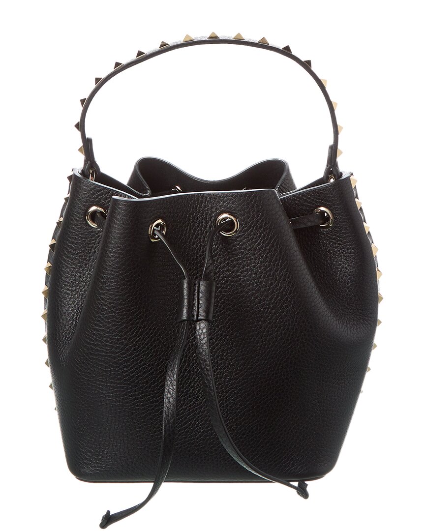 Valentino Rockstud Grainy Leather Bucket Bag (authentic )