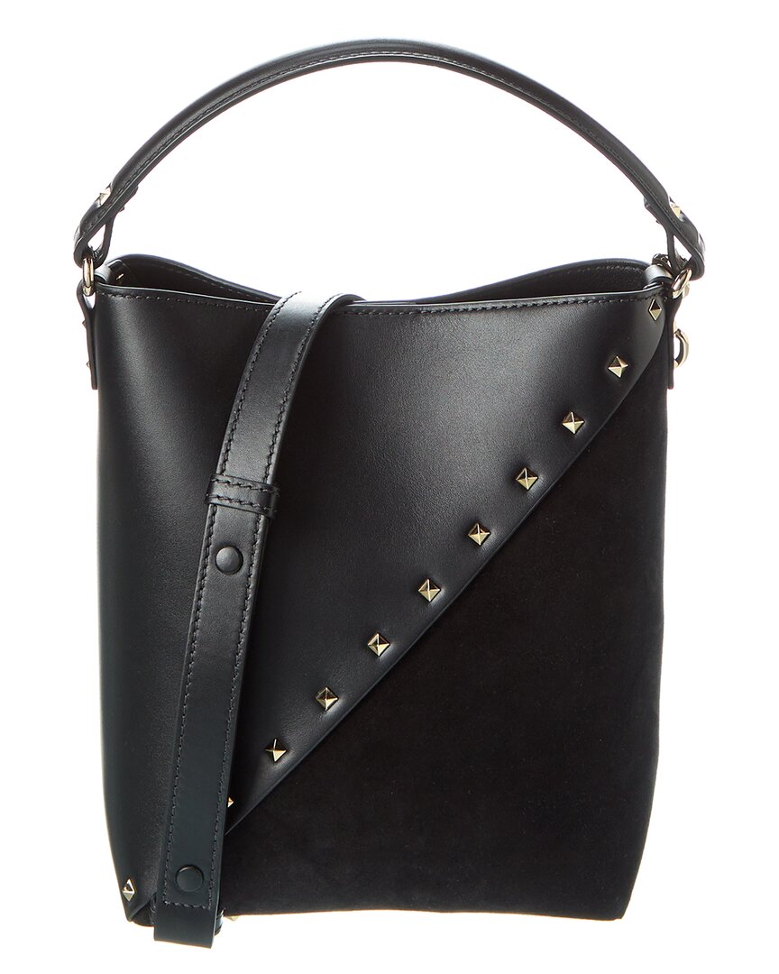 Valentino Garavani Valentino Rockstud Leather Shoulder Bag In Gold