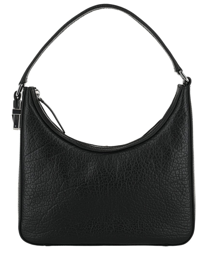 By Far Rhea Large Grain Leather Shoulder Bag In Black