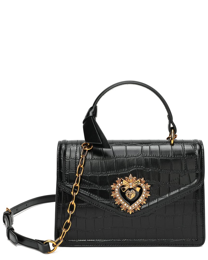 Tiffany & Fred Paris Alligator-embossed Leather Top Handle Satchel