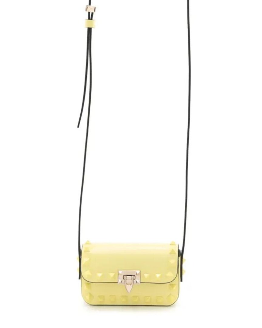 Valentino Rockstud Leather Mini Bag In White