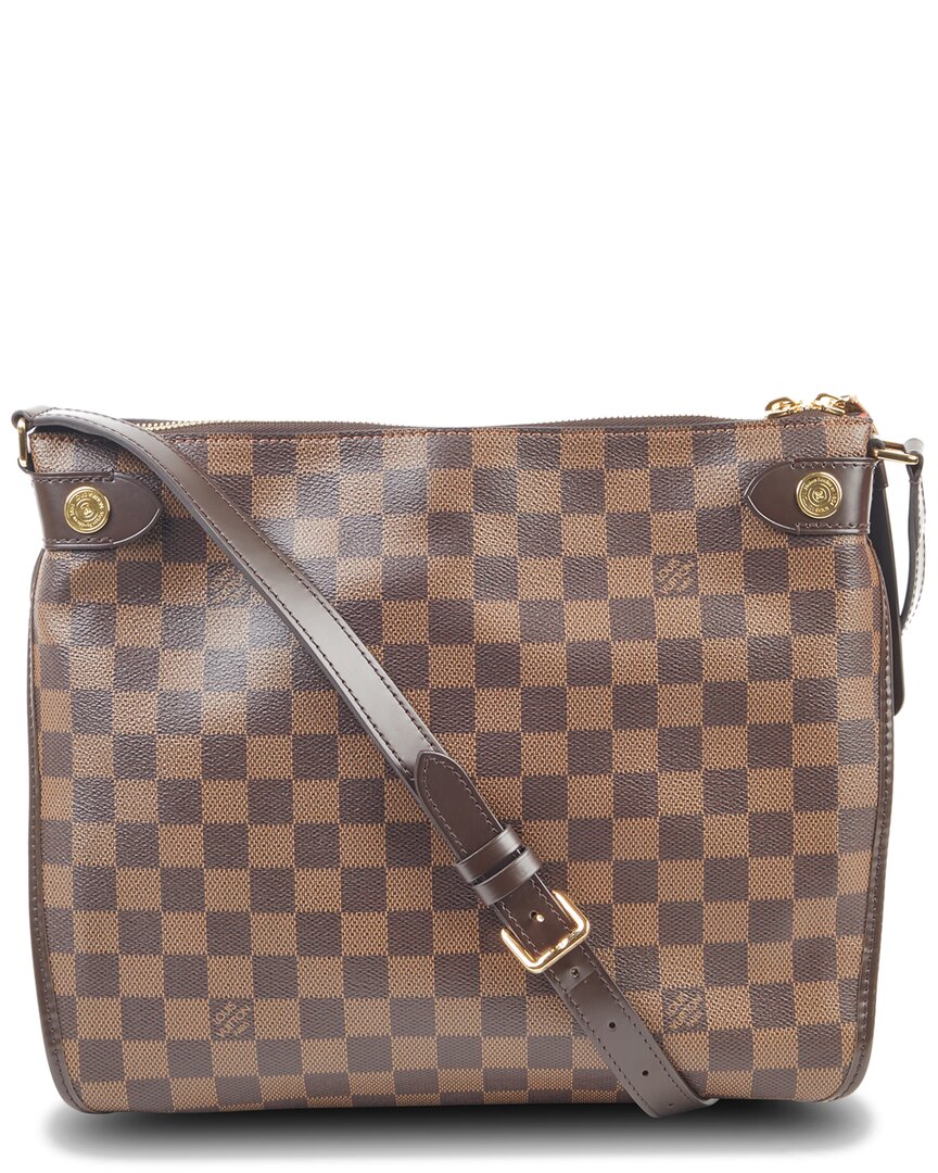 Pre-owned Louis Vuitton Brown Damier Ebene Coated Canvas Duomo Crossbody (authentic Pre-  Loved)