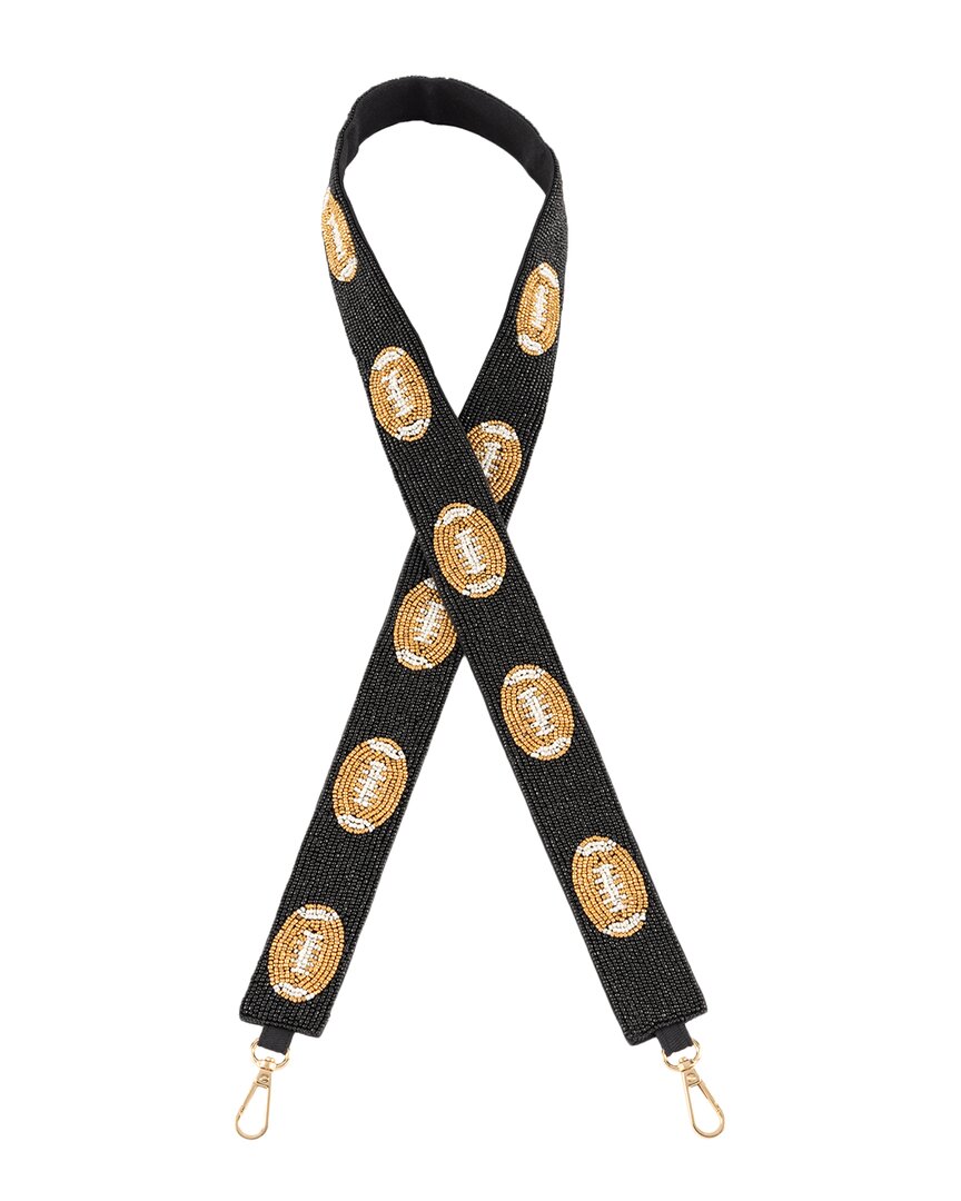 Shiraleah Football Beaded Bag Strap In Black