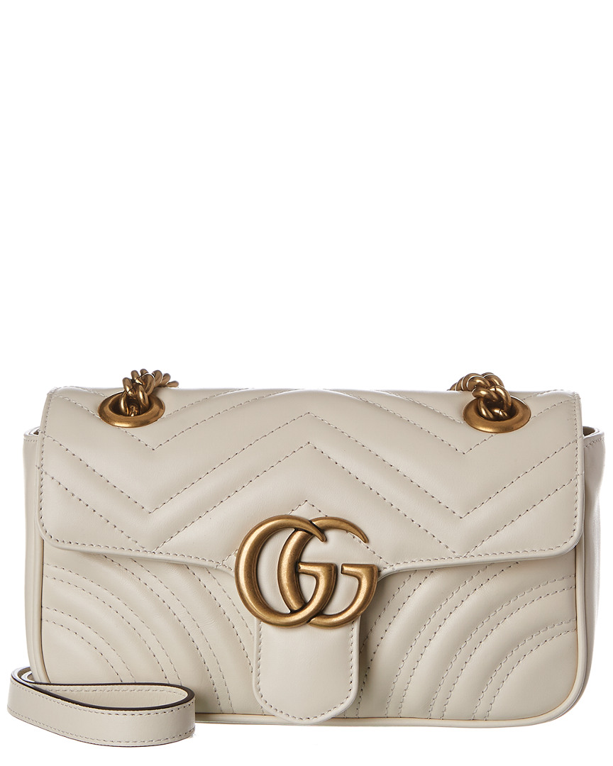 Gucci Gg Marmont Mini Matelasse Leather Shoulder Bag Women&#39;s White | eBay