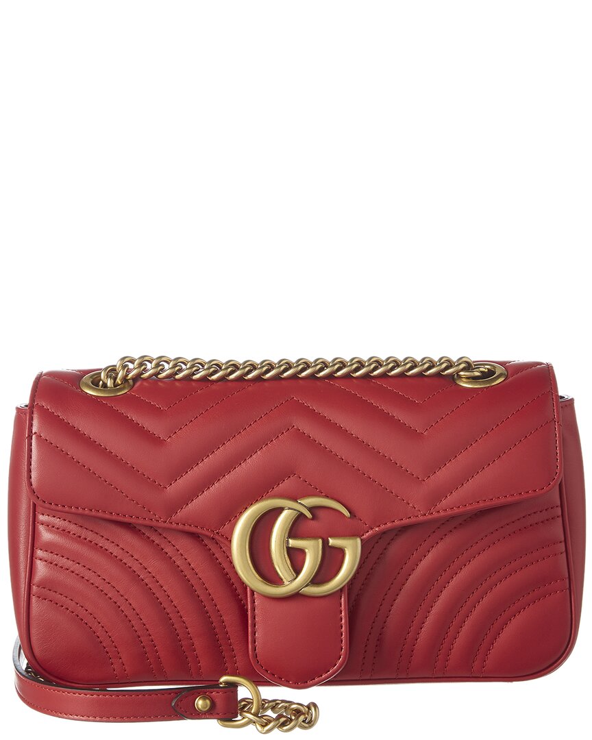 GUCCI GG MARMONT SMALL MATELASSE LEATHER SHOULDER BAG