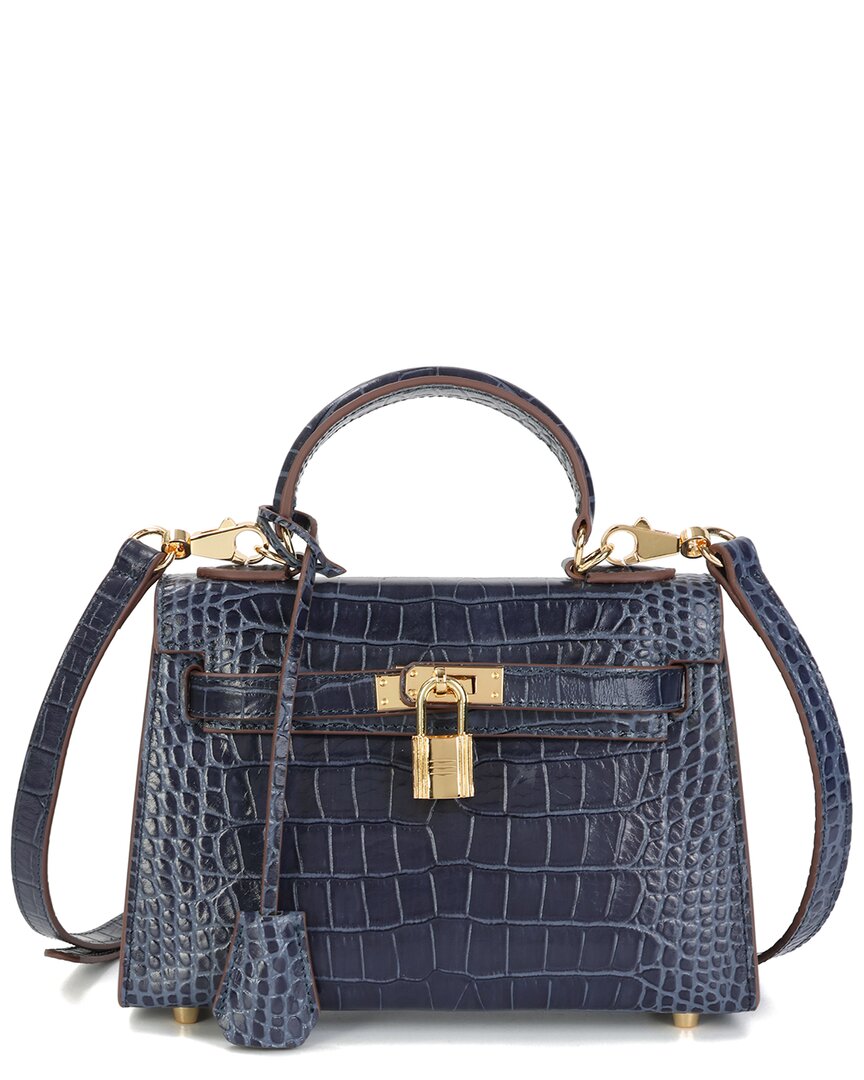 Shop Tiffany & Fred Paris Alligator-embossed Leather Crossbody