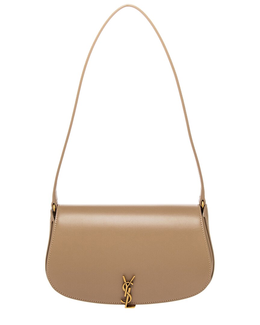 Saint Laurent Demi Lune Hobo Bag In Beige