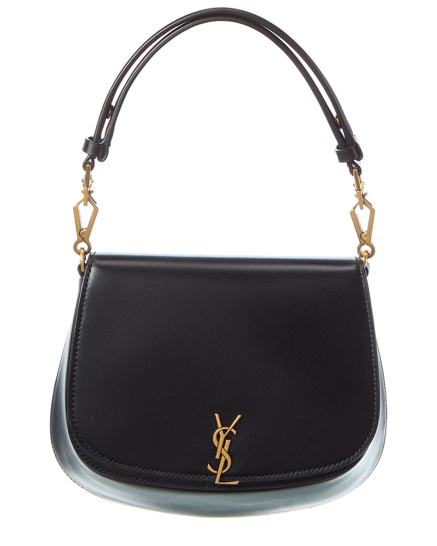 Saint Laurent Ysl Bascule Cloche Shoulder Bag In Black