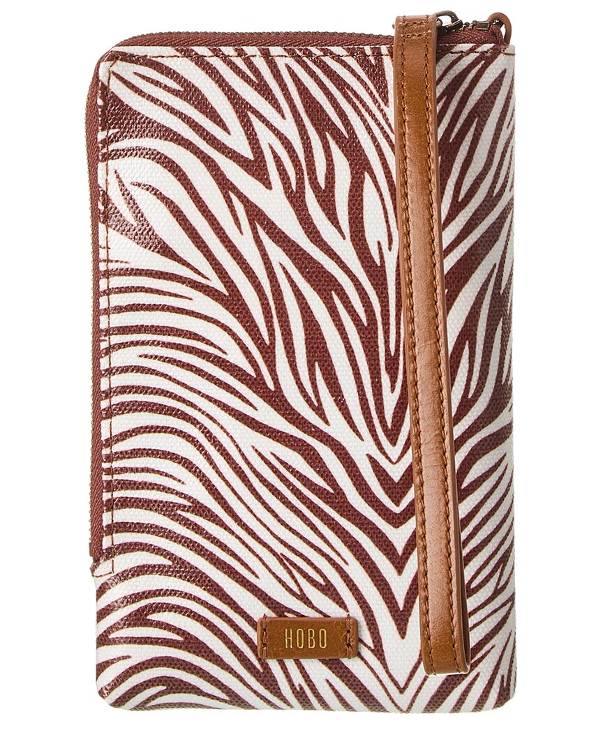 Hobo Spark Canvas Wristlet In Orange