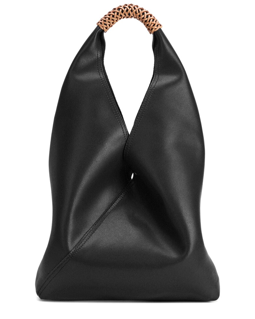 Tiffany & Fred Paris Smooth Leather Tote In Black