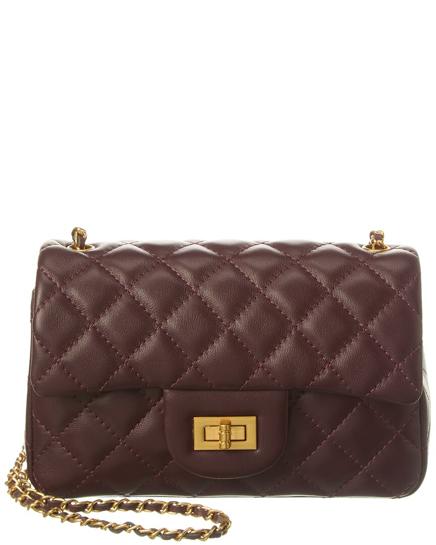 Tiffany & Fred Paris Quilted Leather Crossbody In Red