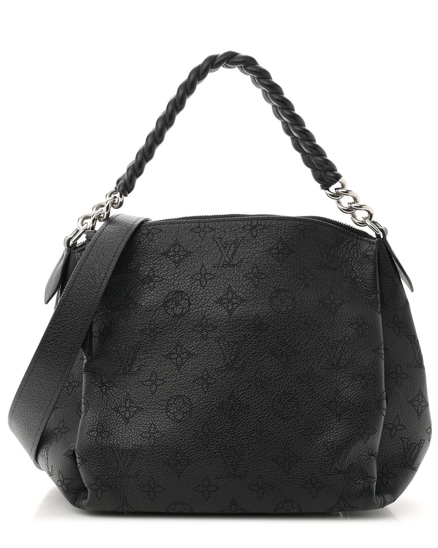 Pre-owned Louis Vuitton Black Mahina Leather Babylone Chain Bb (authentic Pre-loved)