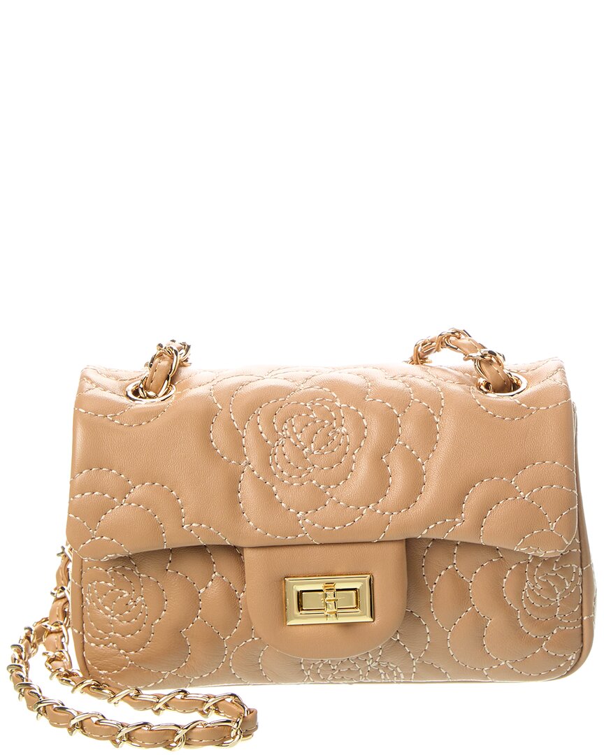 Tiffany & Fred Paris Quilted Leather Crossbody In Green